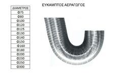 ΕΥΚΑΜΠΤΟΣ ΑΕΡΑΓΩΓΟΣ Ø 150 ΙΝΟΧ 384