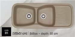 ΣΥΝΘΕΤΙΚΟΙ ΝΕΡΟΧΥΤΕΣ ΚΟΥΖΙΝΑΣ (120X51 cm) SILK SANITEC
